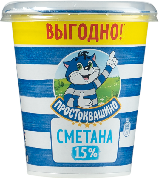 Изображение Сметана 15% Простоквашино Эйч энд Эн п/б, 300 г