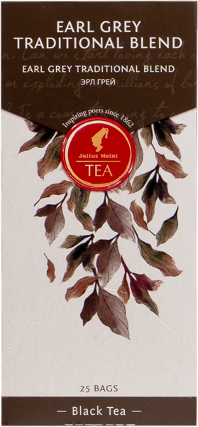 Изображение Чай черный в пакетиках Юлиус Майнл эрл грей Остфризише Ти Гезельшафт кор, 25*2 г
