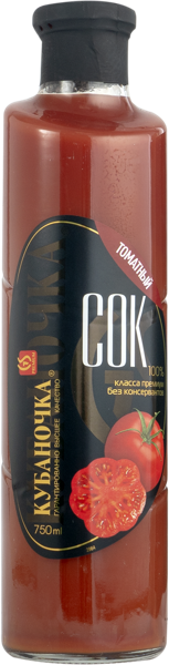 Изображение Сок Кубаночка томат Гранд-Стар с/б, 0,75 л