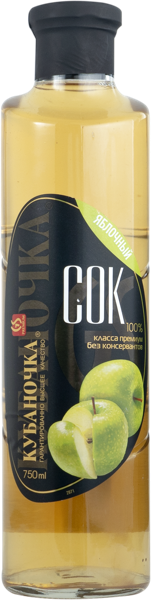Изображение Сок Кубаночка яблоко Гранд-Стар с/б, 0,75 л