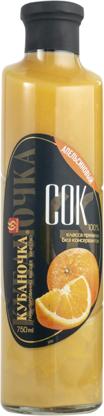 Изображение Сок Кубаночка апельсин Гранд-Стар с/б, 0,75 л