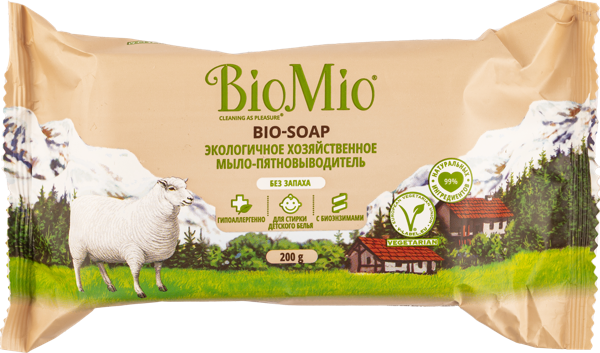 Изображение Мыло хозяйственное Биомио БИО без запаха Сплат Косметика м/у, 200 г