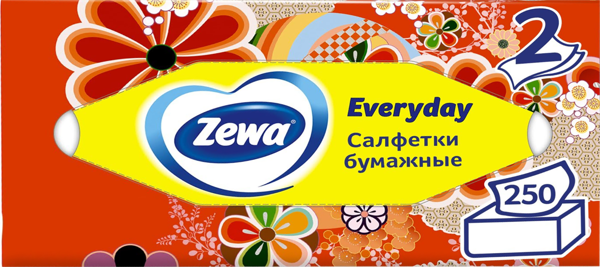 Изображение Салфетки 2х сл Зева косметические ЭвоКом к/у, 250 шт