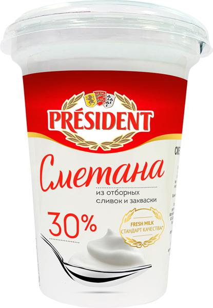 Изображение Сметана 30% Президент Ефремовский МСК п/б, 350 г