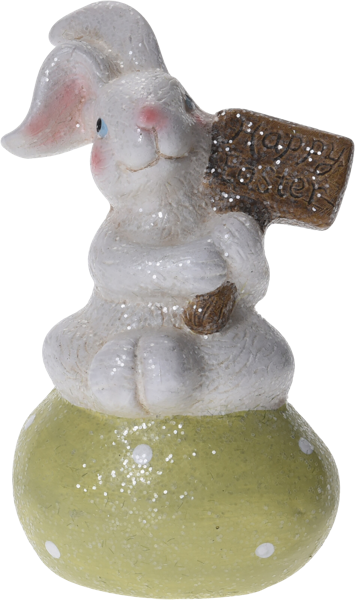 Изображение Фигурка 17см пасхальный Купман кролик с табличкой Купман Интернэшнл , 1 шт