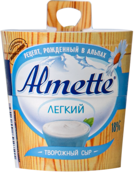 Изображение Сыр творожный Альметте легкий 53% Хохланд Руссланд п/б, 150 г