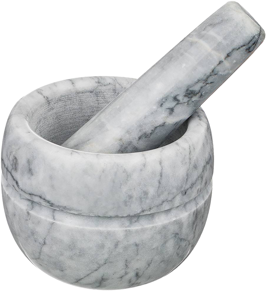 Изображение Ступка 9*7см с пестиком Агнесс мрамор серая Агнесс , 1 шт