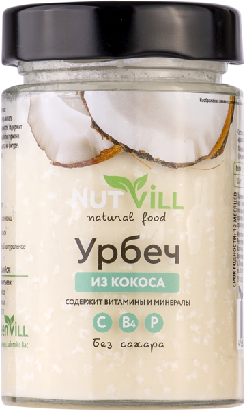Изображение Урбеч без сахара Натвилл кокос Перкина Е.А. ИП с/б, 180 г