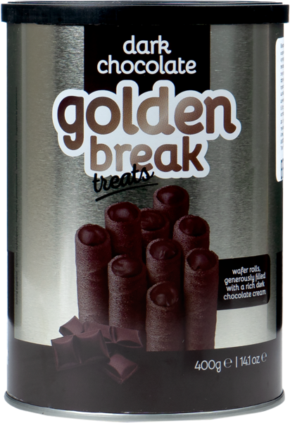 Изображение Вафельные трубочки Голден Брэйк Тритс шоколад Квартет ж/б, 400 г