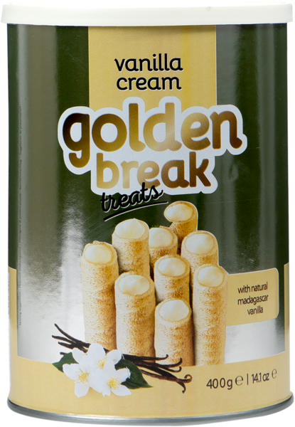 Изображение Вафельные трубочки Голден Брэйк Тритс ваниль Квартет ж/б, 400 г