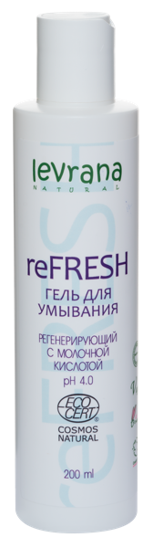 Изображение Гель очищение для лица Леврана БИО рефреш молочная кислота Леврана ООО п/у, 200 мл
