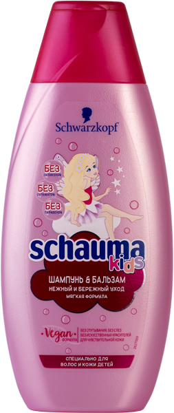 Изображение Шампунь для волос девочки Шаума кидс нежный и бережный уход Шварцкопф п/у, 350 мл