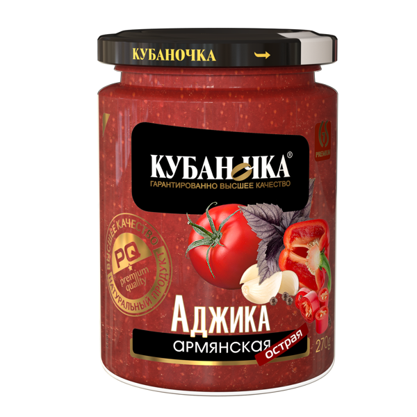 Изображение Аджика острая Кубаночка армянская Гранд Стар с/б, 270 г