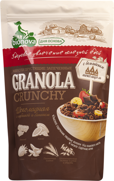Изображение Мюсли Бионова кранчи шоколад клубника Новапродукт АГ м/у, 400 г