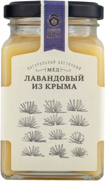 Изображение Мед цветочный Медовый дом лавандовый из крыма Медовый дом с/б, 320 г