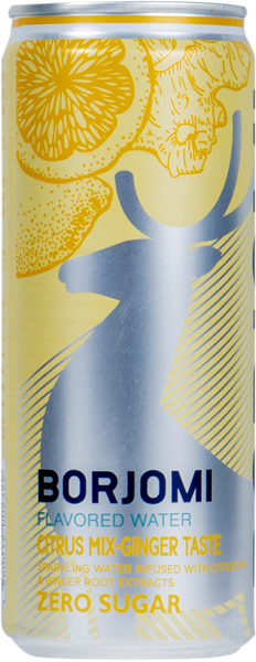 Изображение Мин вода лечебно-столовая газ Боржоми цитрус имбирь Боржоми ИДС ж/б, 0,33 л