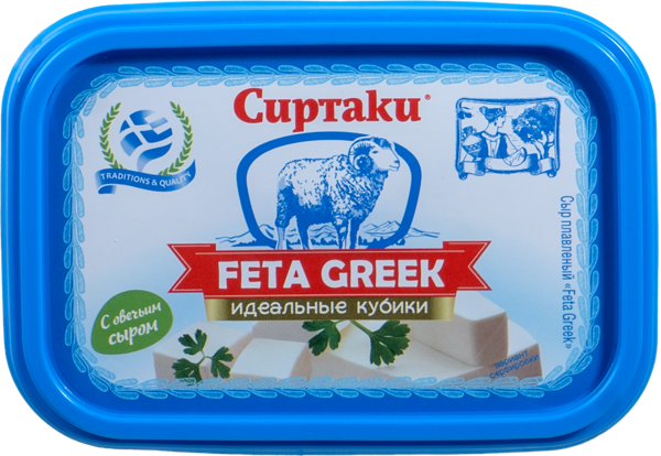 Изображение Сыр 45% плавленый Сиртаки фета грек Нева Милк п/б, 200 г