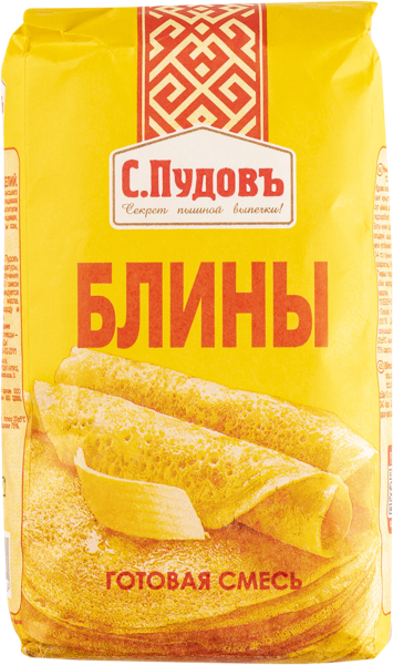 Изображение Смесь для выпечки С.Пудовъ блины Хлебзернопродукт м/у, 500 г