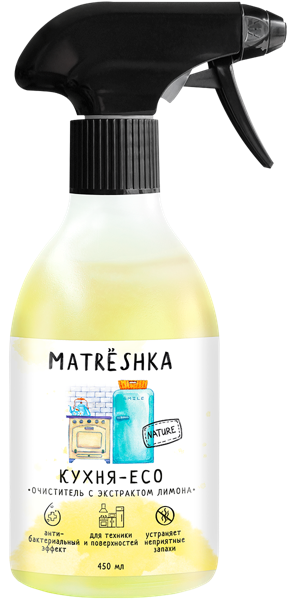Изображение Средство для кухни спрей Матрешка БИО очищающее КубаньБытХим п/у, 450 мл