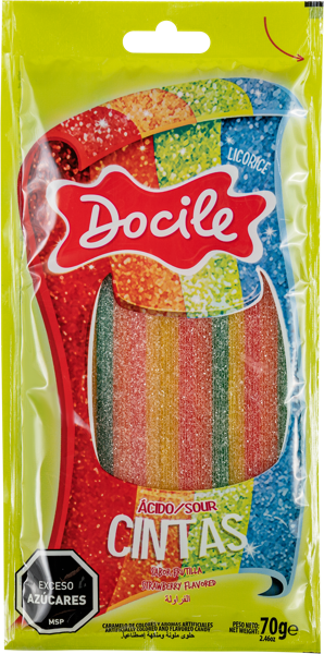 Изображение Мармелад жевательный Досиле клубника кислый ремешок Досиле м/у, 70 г