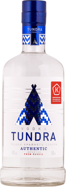 Изображение Водка Спирт Альфа 40% Тундра аутентик Татспиртпром с/б, 0,5 л