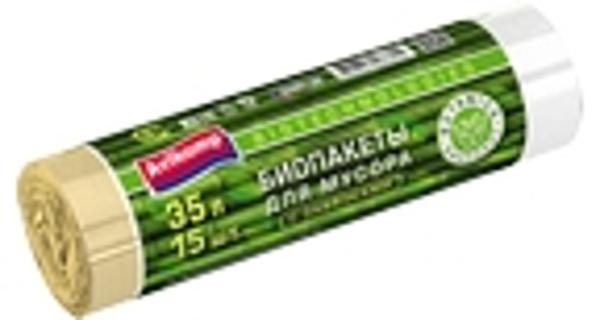 Изображение Пакет для мусора 35л Авикомп био ботаника с завязкам Авикомп м/у, 15 шт