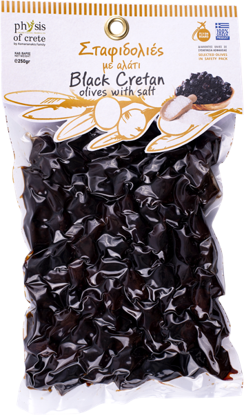 Изображение Оливки с косточкой Физис оф Крит стафидоли черные Асмарианаки Мария в/у, 250 г