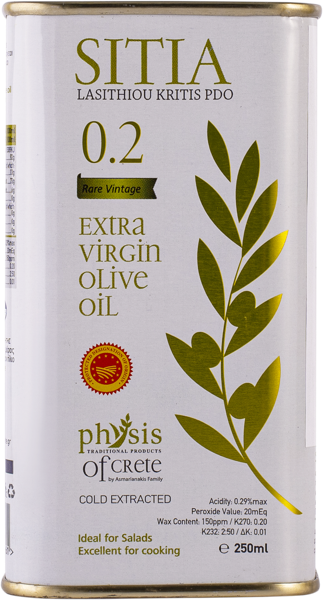 Изображение Масло оливковое 0,29% Физис оф Крит pdo e.v. сития Асмарианаки Мария ж/б, 250 мл