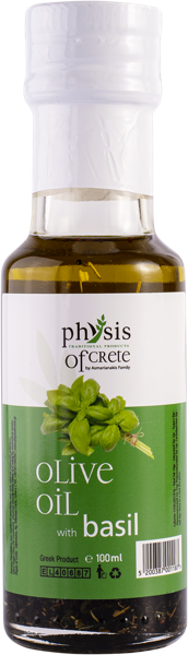 Изображение Масло оливковое Физис оф Крит с базиликом Асмарианаки Мария с/б, 100 мл