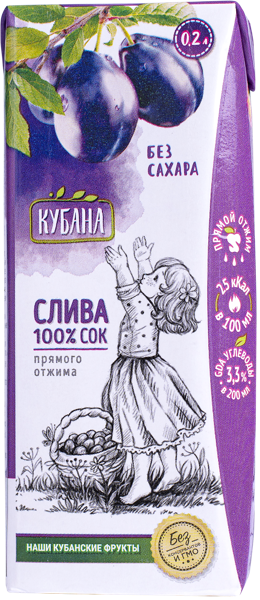 Изображение Сок Кубана слива Кубснаб т/п, 0,2 л