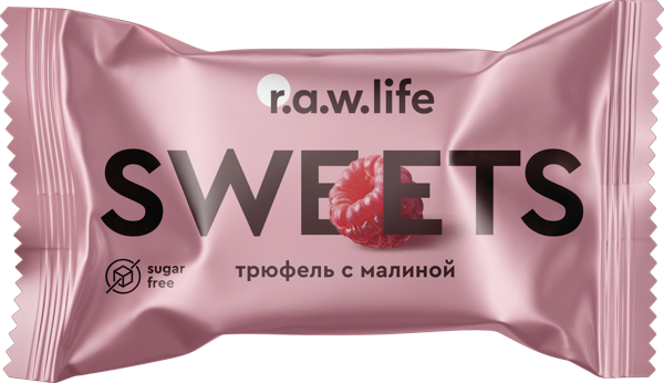 Изображение Конфета без сахара Рав лайф малиновый трюфель РоуЛайф м/у, 17 г