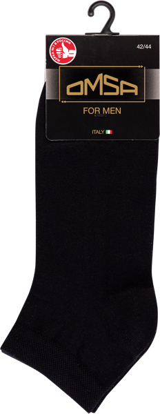 Изображение Носки мужские размер 42-44 Омса классик 201 неро Омса к/у, 1 пара