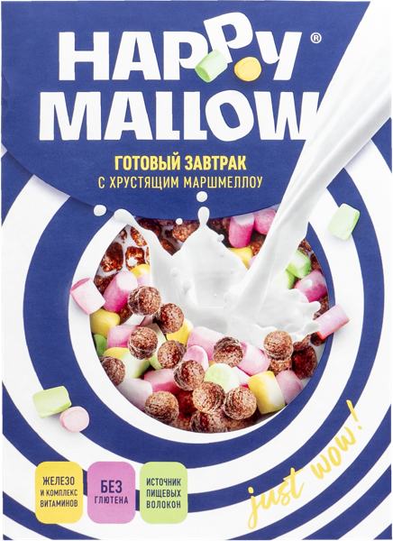 Изображение Готовый завтрак Хэппи маллоу шарики с маршмеллоу МАК-Иваново кор, 240 г