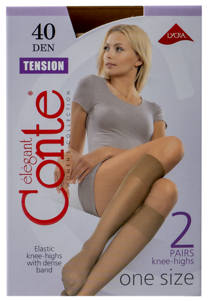 Изображение Гольфы 40 ден размер 23-25 Конте теншин натурал Конте СПА м/у, 2 пары