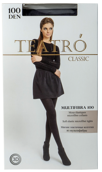 Изображение Колготки 100 ден размер 4 Театро мультифибра графит Виктория к/у, 1 шт