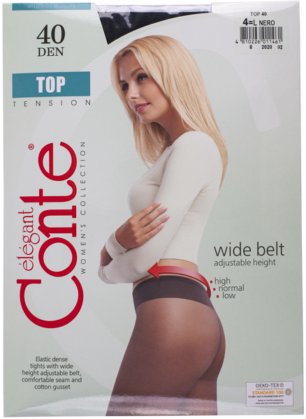 Изображение Колготки 40 ден размер 4 Конте топ неро Конте СПА м/у, 1 шт
