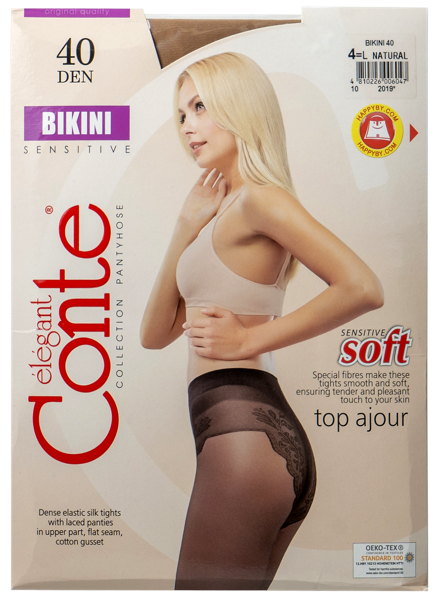 Изображение Колготки 40 ден размер 4 Конте бикини натурал Конте СПА м/у, 1 шт