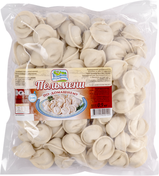Изображение Пельмени замороженные Ивановские Полуфабрикаты по-домашнему ИП Басынина Е.А. м/у, 900 г