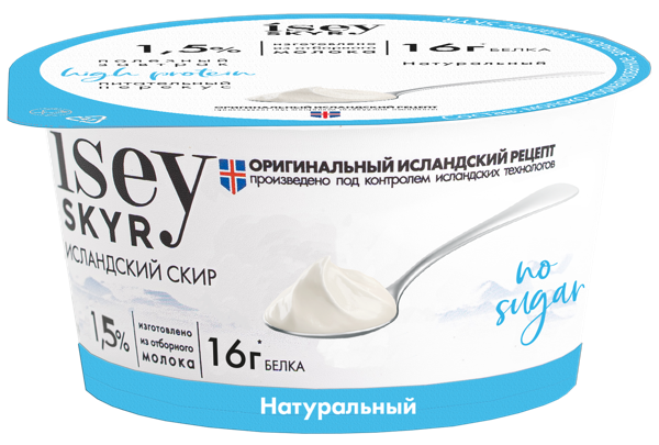 Изображение Скир 1,5% Исей скир натуральный Айс-про п/б, 150 г