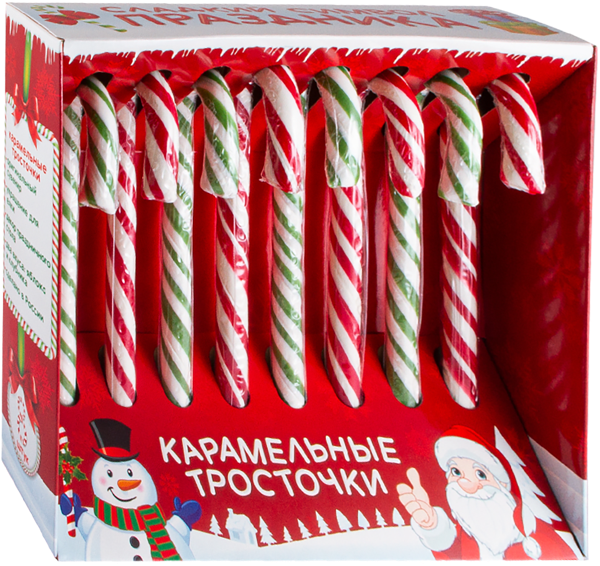 Изображение Карамель трость Сладкая сказка новогодняя 8шт красная Сладкая сказка кор, 120 г