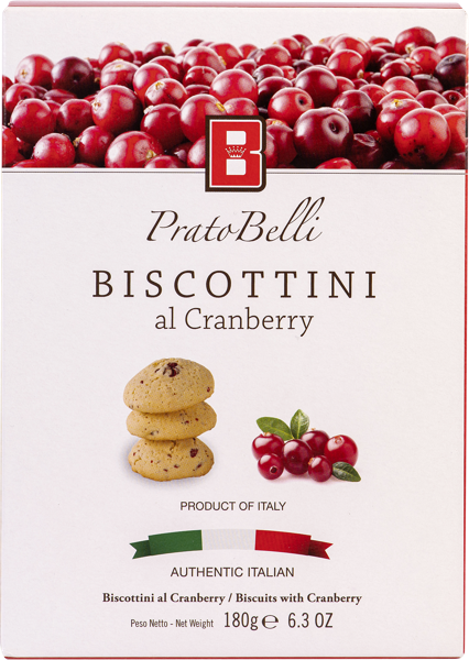 Изображение Печенье бискотти Бискоттифичио Белли с клюквой Бискоттифичио кор, 180 г
