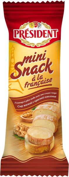 Изображение Сыр с красной корочкой Президент снэк мини Ефремовский МСК м/у, 90 г