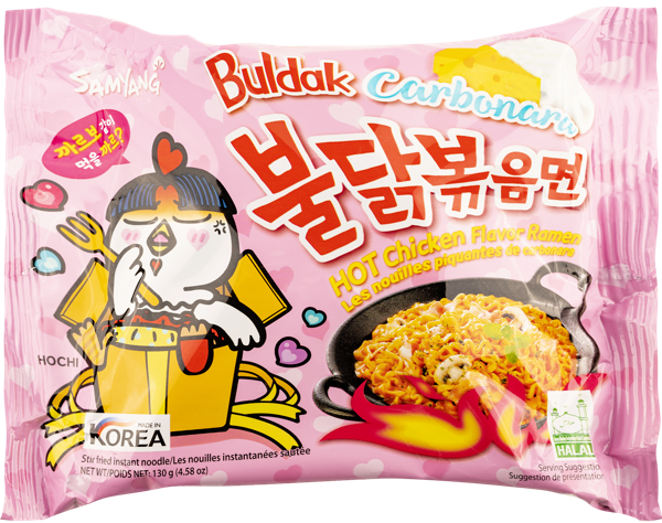 Изображение Лапша быстрого приготовления Самянг острая курица карбонара Самянг Фудс м/у, 130 г