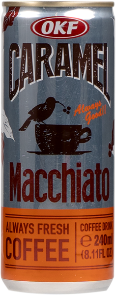 Изображение Напиток негаз кофейный Каффе макиато карамель ОКФ Корпорейшн ж/б, 0,24 л