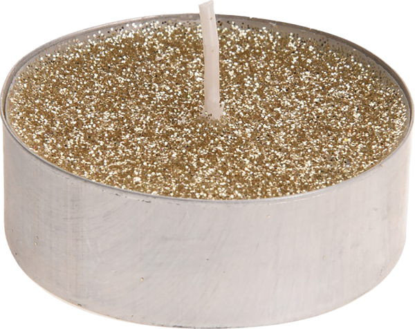 Изображение Свеча 3,7см чайная Купман золотистая с блестками Купман Интернэшнл , 8 шт