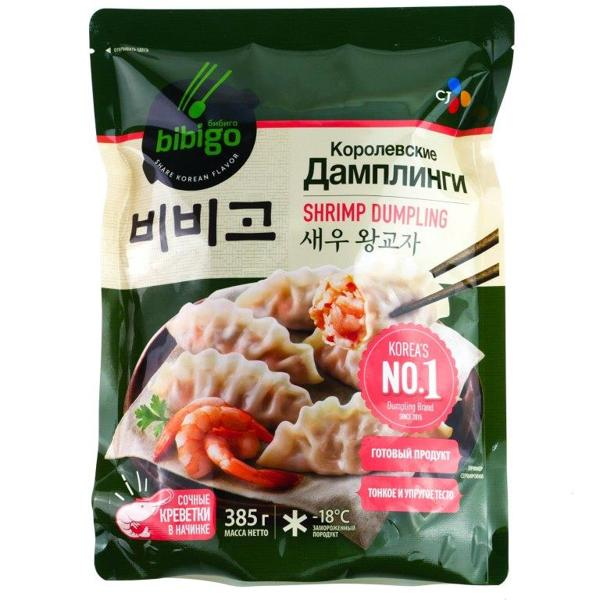 Изображение Дамплинги замороженные Бибиго Королевские с креветками Сиджей Равиолло м/у, 385 г
