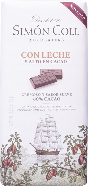 Изображение Шоколад молочный 60% Саймон Колл Саймон Колл м/у, 85 г