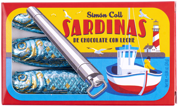 Изображение Шоколад молочный Саймон Колл сардины Саймон Колл м/у, 24 г
