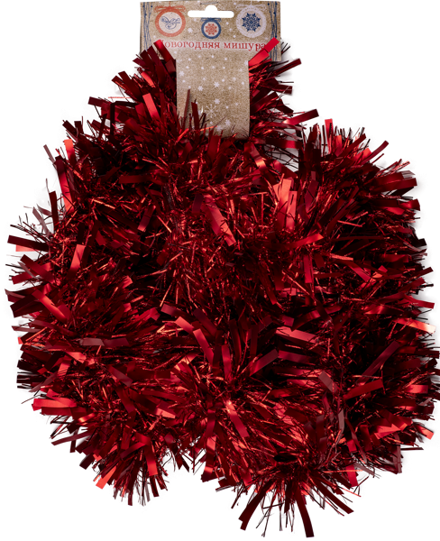 Изображение Мишура 2м бордовая Феникс Презент узкая Феникс-Презент к/у, 1 шт
