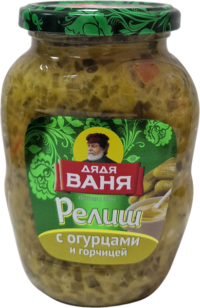 Изображение Релиш из огурцов Дядя Ваня с горчицей Русское поле с/б, 350 г